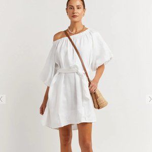 Dissh white linen dress